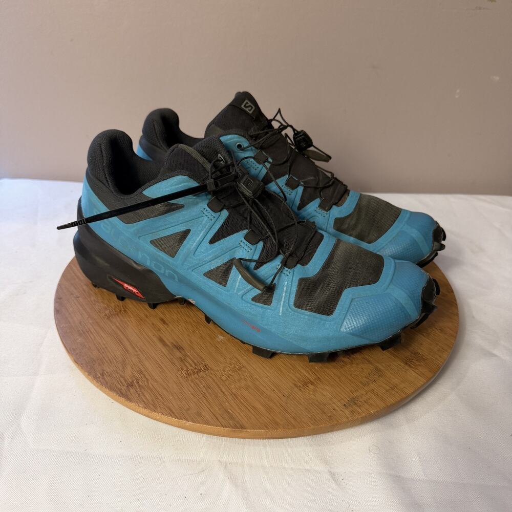 Salomon Speedcross 5 Trail Shoes Mens 10.5 Gray Contagrip Quicklace